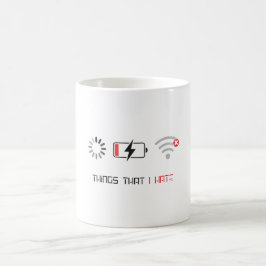 Låg batterinivå Ingen WiFi Laddar Tech Humor Desig Kaffemugg