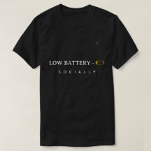 Låg Batterinivå Socialt | Minimalistisk Rolig Cita