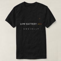 Låg Batterinivå Socialt | Minimalistisk Rolig Cita
