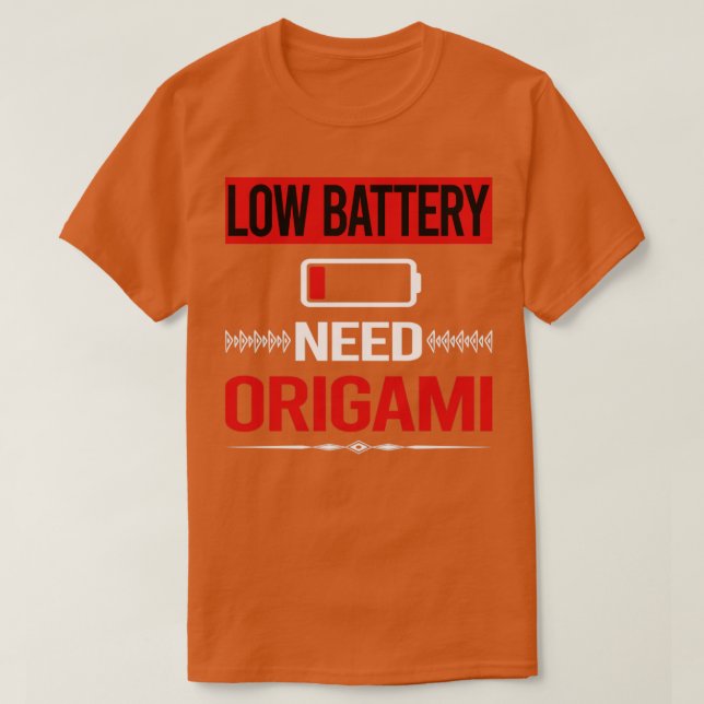 Låg batteritid Origami T Shirt (Design framsida)