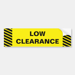 LÅG CLEARANCE-TECKEN BILDEKAL