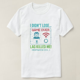 “Lag dödade mig” Retro Gamer T-Shirt