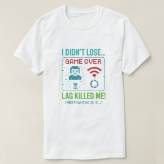 “Lag dödade mig” Retro Gamer T-Shirt