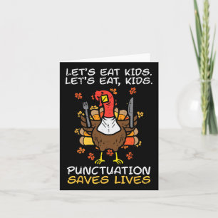 Lag Eat Kids Pu, Lag Thanksgiving Lärare Turkiet Kort