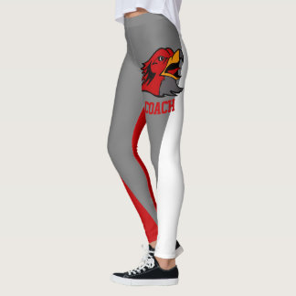 Lag & Fan Röd/Grå/Vit Maskot Leggings