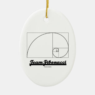 Lag Fibonacci (Fibonacci spiral) Julgransprydnad Keramik