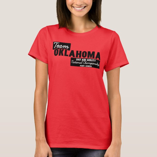 Lag för 2017 medborgare för AKC Oklahoma T-shirt (Framsida)