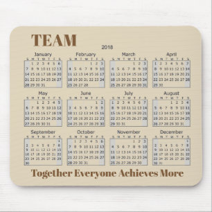 LAG för 2018 kalender Musmatta