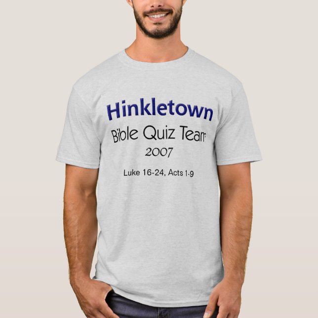 Lag för Hinkletown bibelQuiz, 2007 Tröja (Framsida)