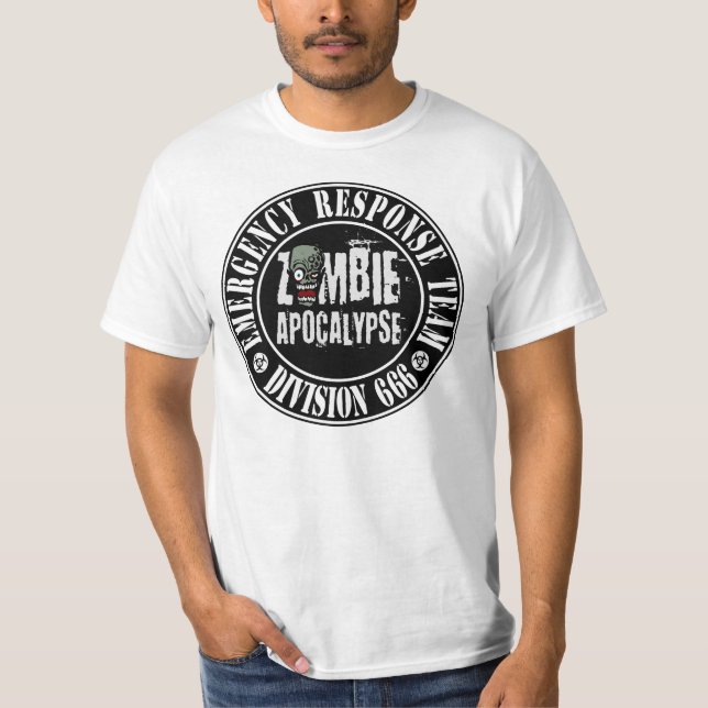 Lag för nöd- svar: Zombie Apacolypse Tee (Framsida)
