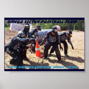 Lag för Omega sektorPaintball Poster