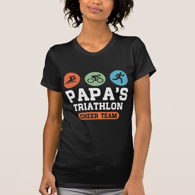 Lag för pappaTriathlonjubel Tee Shirt (Framsida)