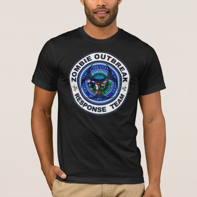 Lag för svar för Nebraska Zombieutbrott T Shirt (Framsida)
