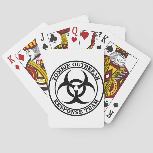 Lag för Zombieutbrottsvar (biohazarden) Spel Kort (Baksidan)