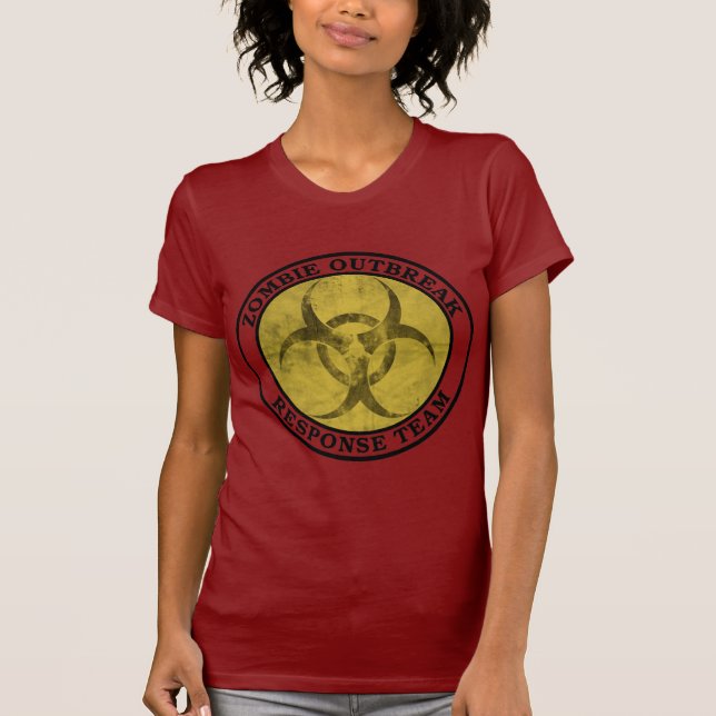 Lag för Zombieutbrottsvar (biohazarden) T-shirt (Framsida)