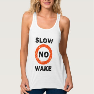 LÅG INGEN WAKE Grunge Stil Linne Med Racerback