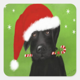 Lag jul Labrador, Hund Sticker Fyrkantigt Klistermärke
