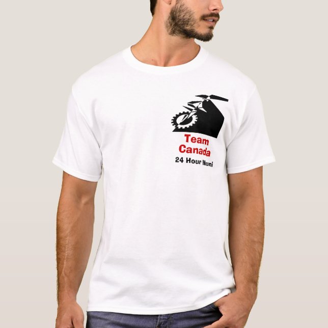 Lag Kanada 24 timmebergenhjuling Tee Shirt (Framsida)