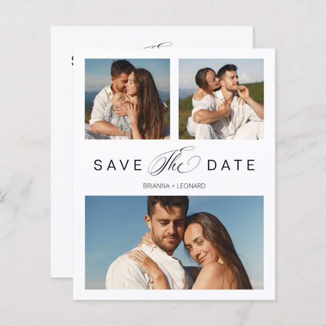 Låg kostnad, 3 foton Ett par enkla skript för Eleg (Fram/baksida)