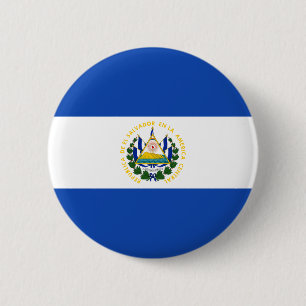 Låg kostnad! El Salvador Flagga Knapp