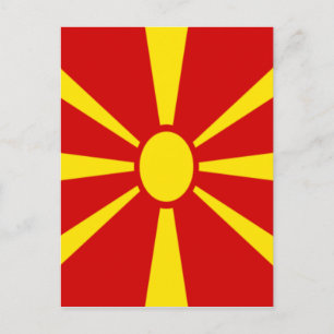 Låg kostnad! Flagga Makedonien Vykort