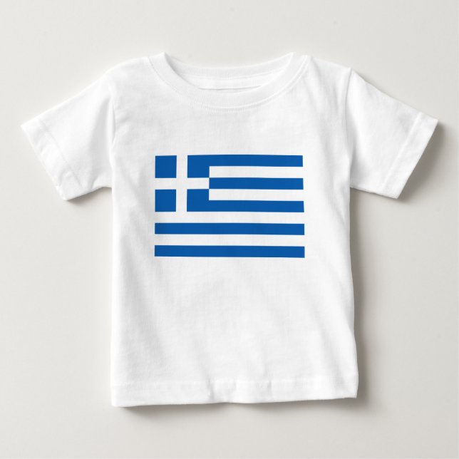 Låg kostnad! Grekland Flagga Tee (Framsida)