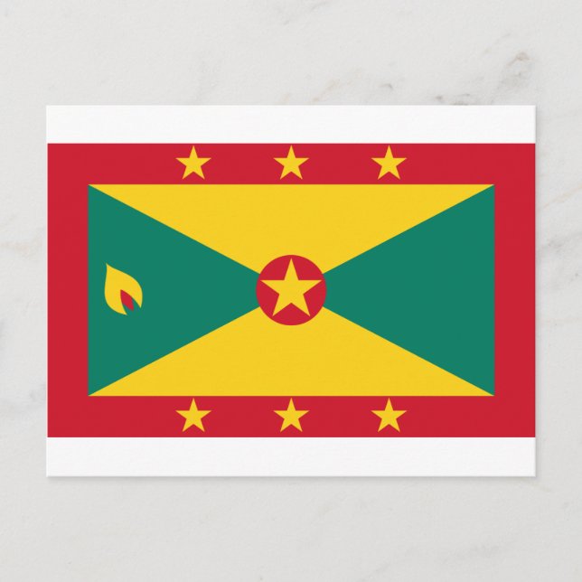 Låg kostnad! Grenada Flagga Vykort (Framsida)