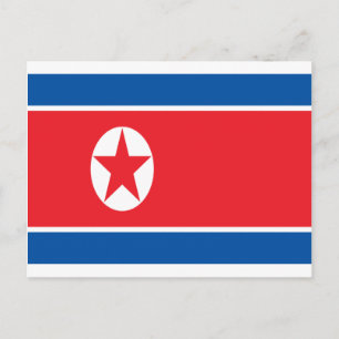 Låg kostnad! Nordkorea Flagga Vykort