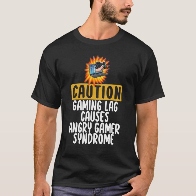 Lag-läge för varningsspel gör att spel för spelars t shirt (Framsida)
