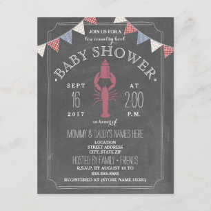 Låg Land Boil Co Ed Unisex Baby Shower - Flaska Inbjudningar