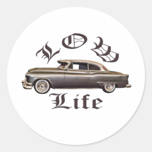 Låg livOldsmobile Lowrider Runt Klistermärke