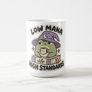 Låg Mana Höga Standarder Mysig Groda Trollkarl Kaffemugg