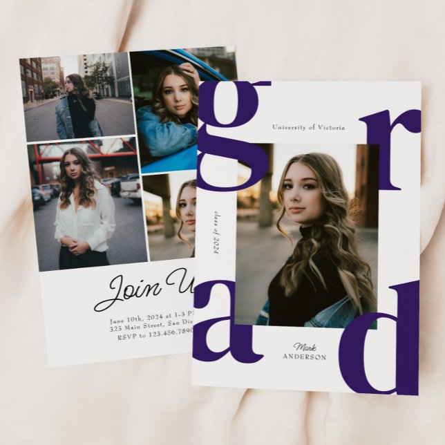 Lag Modern Class of 2024 Studenten-inbjudan Inbjudningar (Skapare uppladdad)