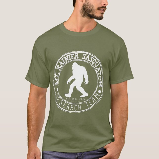 Lag Mt Rainier National Park Sasquatch Team T Shirt (Framsida)