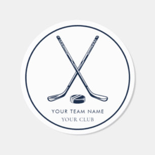 Lag Namn Ishockeyklubb Giveaway Anpassad Runt Klistermärke