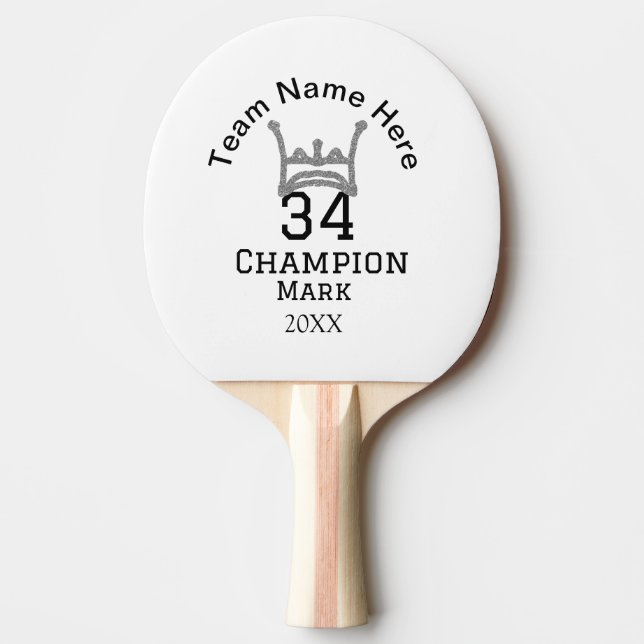 lag namn lägg till spelare namn date sport manar pingisracket (Framsidan)