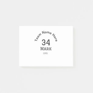 lag namn lägg till spelare namn datum sport män post-it block