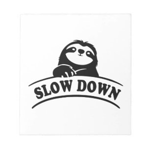 LÅG NEDÅT SLOTH ANTECKNINGSBLOCK