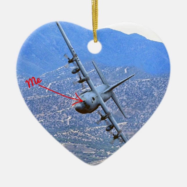 LÅG NIVÅ C-130 JULGRANSPRYDNAD KERAMIK (Framsidan)