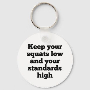 Låg normalkick Keychain för Squats Nyckelring