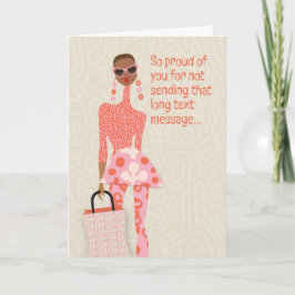 Låg nyckel-behandling - Så stolt över att du inte  Tack Kort