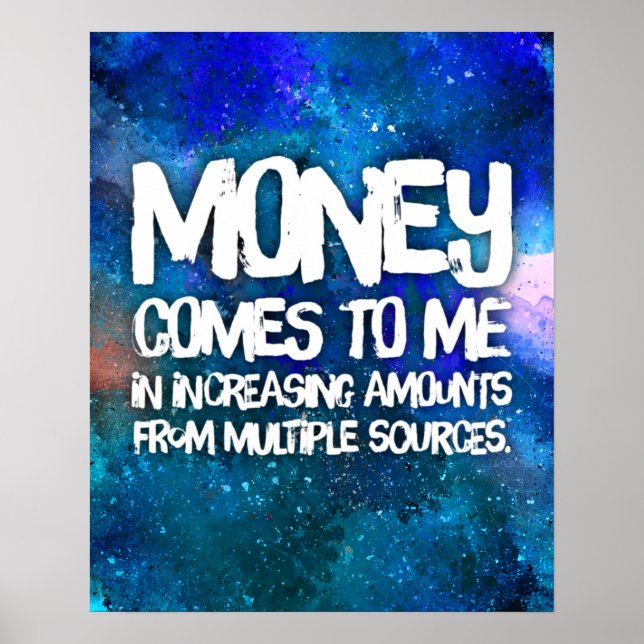 Lag om Attraktion Money Manifestation Quote Poster (Framsidan)