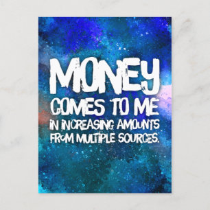 Lag om Attraktion Money Manifestation Quote Vykort