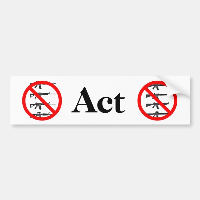 Lag om Gun Control Bildekal (Framsidan)