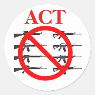 Lag om Gun Control Runt Klistermärke
