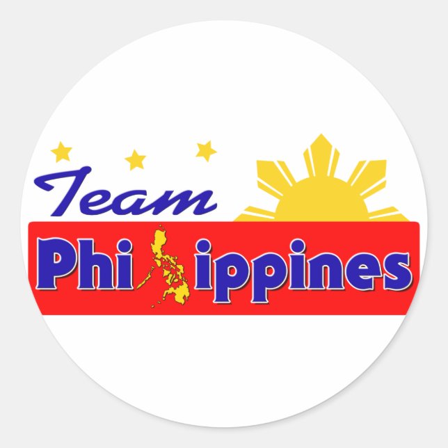 Lag Philippines Runt Klistermärke (Framsida)