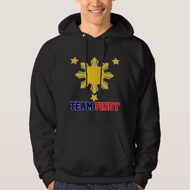 Lag Pinoy 3 stjärnor och en sol Hoodie (Framsida)
