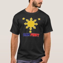 Lag Pinoy 3 stjärnor och en sol Tee Shirt