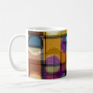Låg pixelgrafik, geometriskt mönster. kaffemugg