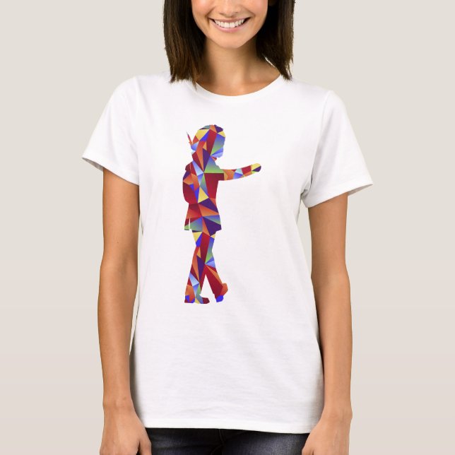 Låg Poly brittisk kunglig London vaktsoldat T Shirt (Framsida)